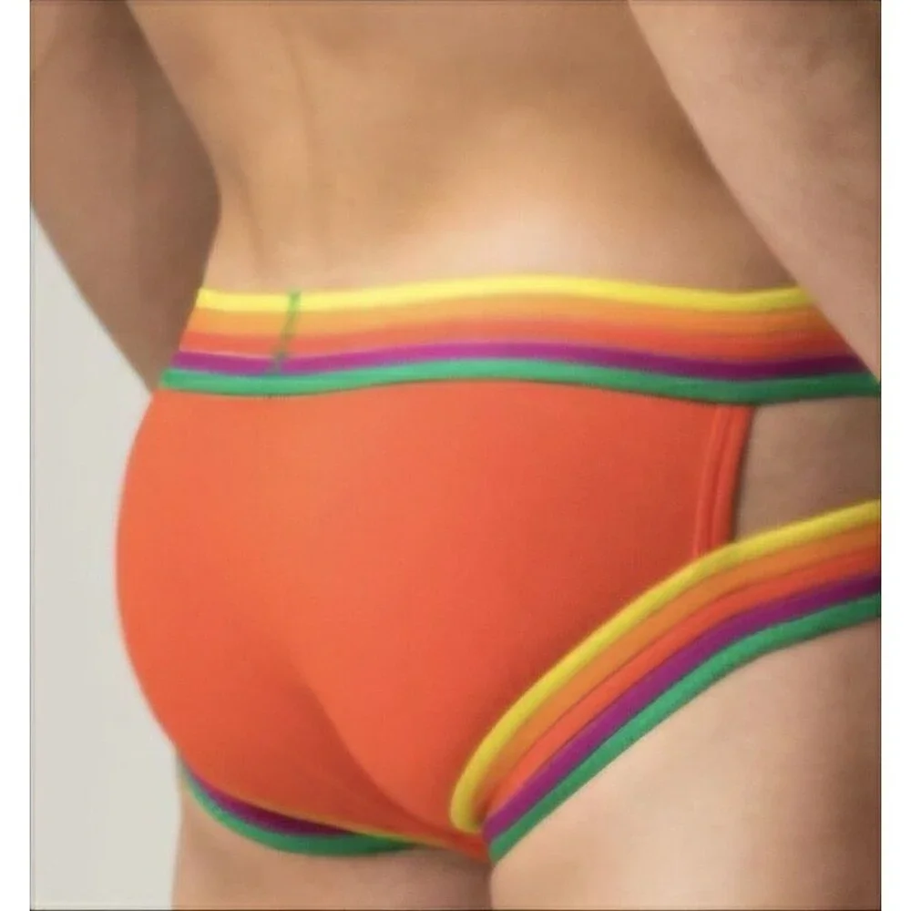 Rounderbum Rainbow Rush Lift Holster Mens Large Briefs Lot of 3 Multicolor - Picture 3 of 12